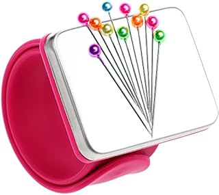 Healifty Silicone Wrist Strap Magnetic Pin Holder Bracelet for Salon Shop Sewing Hairstyling Supplies