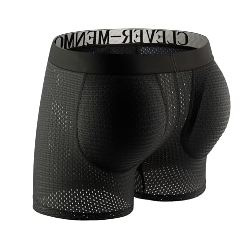 Evankin Mens Butt Padded Boxer Briefs Breathable Mesh Underwear Butt Enhancer Underpants with Hip...