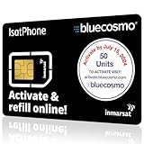 BlueCosmo IsatPhone 50 Unit Global Satellite Phone Prepaid Service SIM Card for Inmarsat IsatPhone Pro and IsatPhone 2-38 Minutes - 100 SMS Text Messages - 30 Day Expiry - No Activation Fees