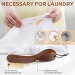 Laundry Stain Brush 2pcs, Soft White Boar Bristles - Image 4