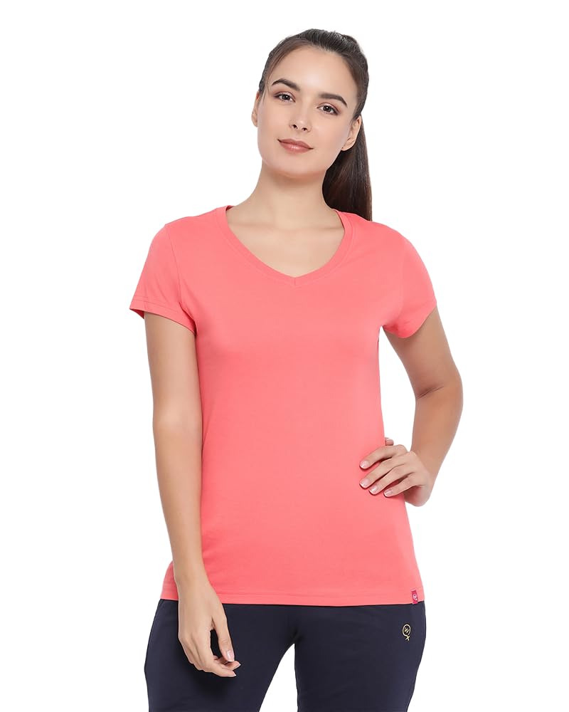 Women's Solid Regular Fit TEE-image-3