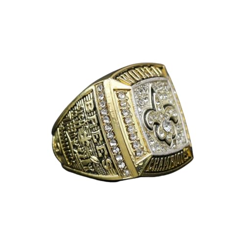CLASSIC SERIES 2009 CHAMPIONSHIP RING Saint # Rarity Luxury Commemorative Sports Fan Detail Gift - Glory Collect Various Festivals Occasions with Sandalwood Box (11)