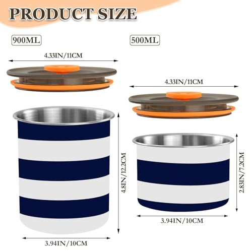Contenedor de almacenamiento con tapa diseño azul y blanco miniatura 3