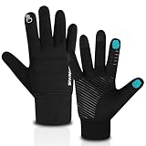 SAWANS Guanti Invernali Uomo Donna Touchscreen Guanti da Corsa Impugnatura Antiscivolo Guanti Sportivi Termici Morbidi e Caldi Polsino Elastico Antivento Guida Ciclismo Arrampicata Sci all'aperto