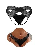 ohyeahlady G String Ouvert für Frauen Sexy Unterhose mit Offenem Schritt Slip Hinten Offen Tanga mit Loch Große Größen Höschen Curvy Durchsichtig Unterwäsche Curvy Reizwäsche ÜbergroßeSchwarz,XXL