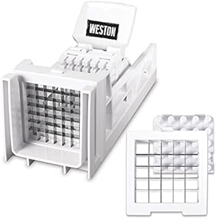 Weston French Fry Cutter and Veggie Dicer, White, 4.5 x 4.5 x 10.5