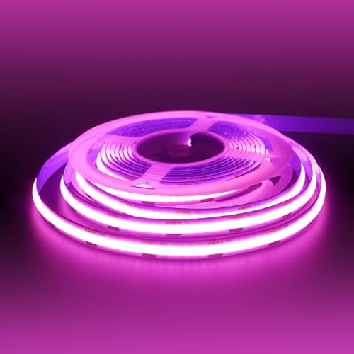 Tira de LED USB 5V 8mm COB Dimmable 320 LEDs 3M Rosa miniatura 2