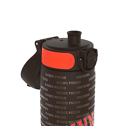 Ion8 NFL Cleveland Browns Lightweight Steel Water Bottle, 600 ml/20 oz, Non-Insulated, Leak Proof, Easy to Open, Secure Lock - Image 3
