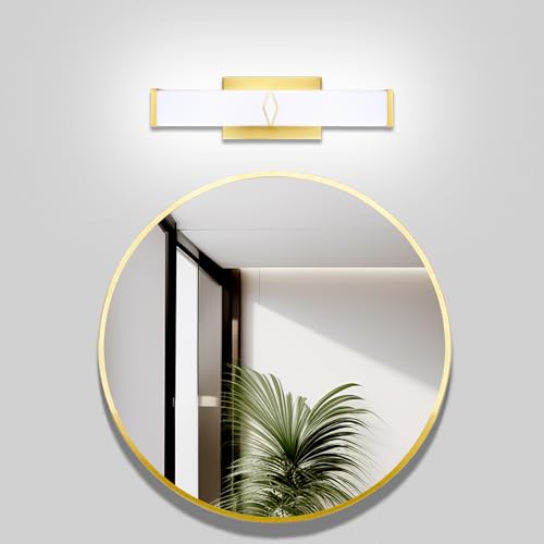 Image of 16 Inch Bathroom Vanity Light 2000LM, 5700K Daylight White Modern Bathroom Light Dimmable, AC 120V 20W Gold LED Vanity Lighting Fixtures Wall Sconce ETL Certified, 1Pack