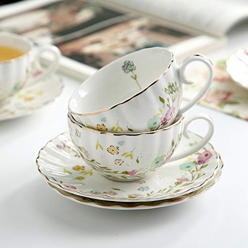 Tazza da caffè Tazza e piattino in Porcellana Creativa Ceramica Set semplici Design Moderno Tazze da caffè Tazas para Cafe Decorazione per la casa Tazza da tè