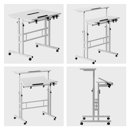 Mesa ajustable para laptop SogesHome 31.5 pulgadas blanca miniatura 6