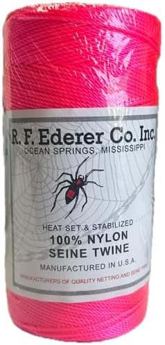 R.F. Ederer Fluorescent Pink Mason Line String Line - #18 Twisted Nylon ...