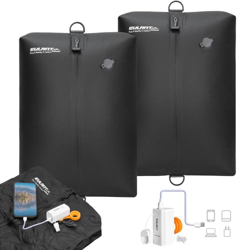 EULANT 2 Pièce Sac de Voyage Sous Vide avec Pompe,Réutilisable Sacs Sous Vide pour Vêtements, Housses de Rangement pour Valise Sac à Dos Bagage à Main, avec IPX8 Étanchéité à l'air Zip