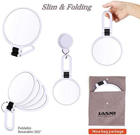 15X Magnifying Makeup Mirror 2-Sided Tabletop Mirror of 360° Rotation for Fashion Travel or Bathroom Hanging Mirror