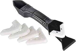 Abnaok Urządzenie do usuwania fug silikonowych, 3 w 1, narzędzie do fug, zestaw do usuwania uszczelniaczy do kuchni, łazienki, podłogi, silikonu, ściągacza, fug silikonowych, wygładzania fug