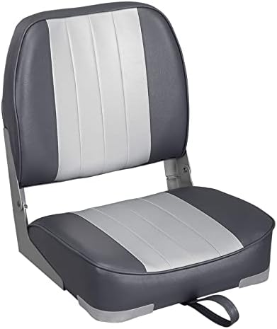 Leader Accessories Deluxe Folding Marine Boat Seat (Gray/Charcoal)