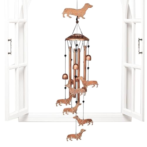 Carillon à vent Teckel extérieur décoration jardin maison anniversaire