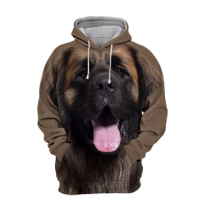 Sweat Tosa Inu imprimé chien 3D noir idéal pour les balades et le quotidien