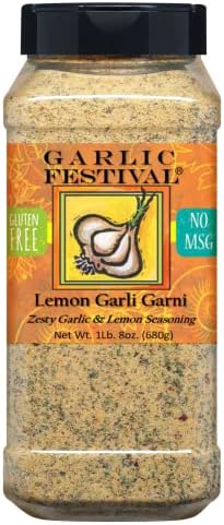 Garlic Festival Foods Lemon Garli Garni Zesty Garlic Seasoning Grande 24 oz.