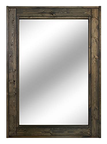 Herringbone Reclaimed Wood Framed Mirror, Available In 5 Sizes And 20 Stain Colors: Shown In Weathered Oak - Wall Mirror Decorative - Home Decor Mirror - Rustic Wall Mirror - Rectangular Mirror #TOP7