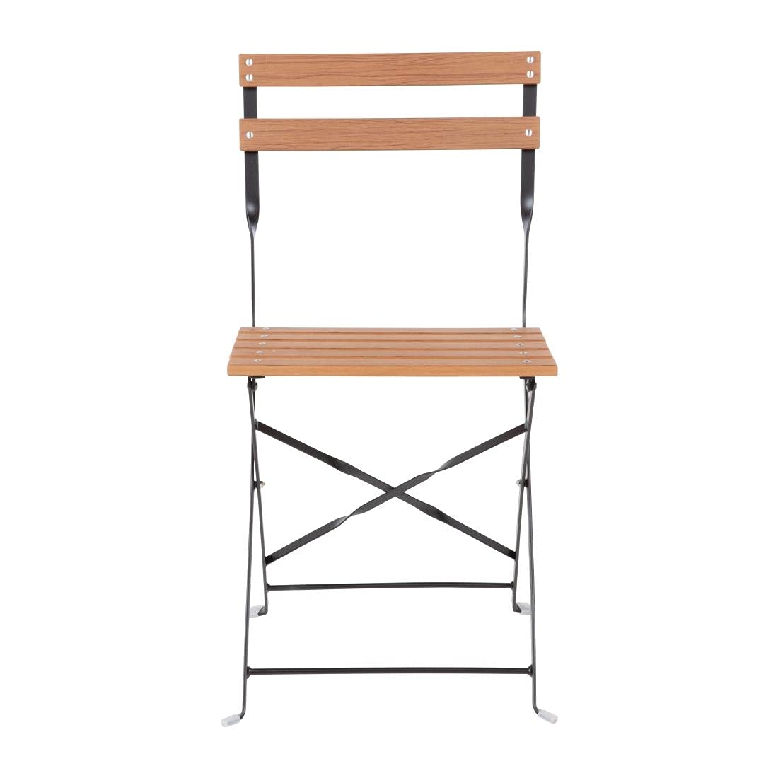 Bolero gj766 Faux Holz Bistro Stuhl, schwarz (2 Stück)