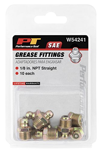 Performance Tool W54241 1/8-Inch NPT Grease Fitting, (Pack of 10)