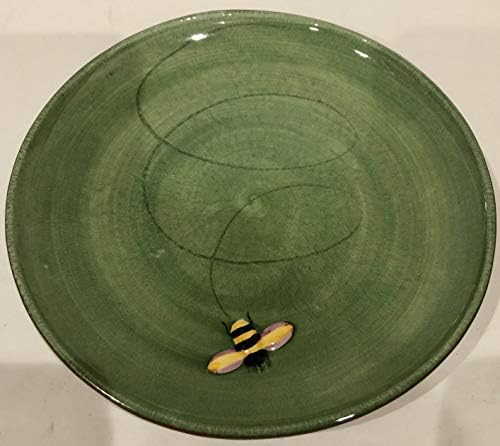 Miniatura 3 de Pottery Barn Plato de postre de ensalada de abeja verde en relieve