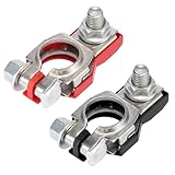 1 Pair Car Battery Terminals Connectors, Battery Wiring Post Battery Terminal End Positive Negative Set 243407F000 243407F001 for Nissan Cars