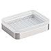 Produktbild iDesign 24234EU Casilla Seifenschale für Badezimmer Waschtisch, Küchenspüle, 11,7 x 8,9 x 2,9 cm, frost/Nickel Gebürstet, Glas