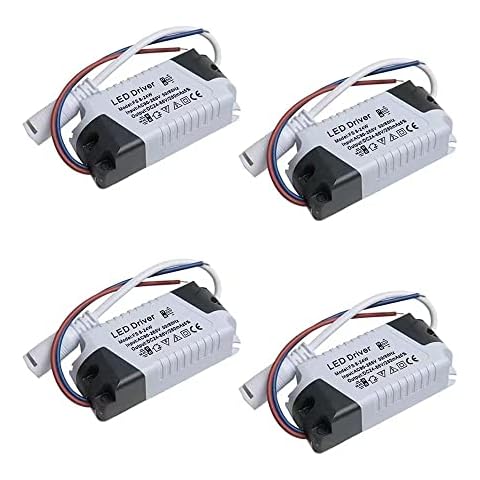 Acxico 4 pcs LED Driver 8/12/15/18/21W Power Supply Dimmable Transformer Waterproof LED Lig Cover