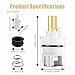 Yritma RP25513 Faucet Stem Assembly Compatible with Delta Two Handle Faucet Repair Kit, With RP4993 Rubber Seat and Spring, Replacement Faucet Repair Kit for Delta Bathroom Kitchen Faucet, 2 PACK