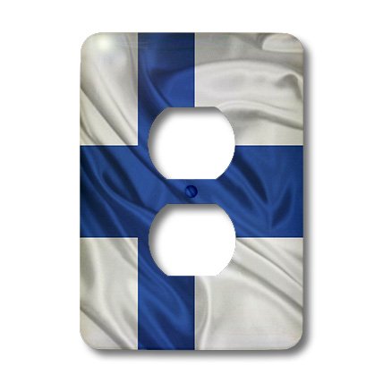 Drapeau de la Finlande couvercle de prise double plaque murale decoration - 3