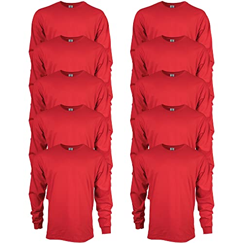 Image of Gildan Adult Ultra Cotton Long Sleeve T-Shirt, Style G2400, Multipack