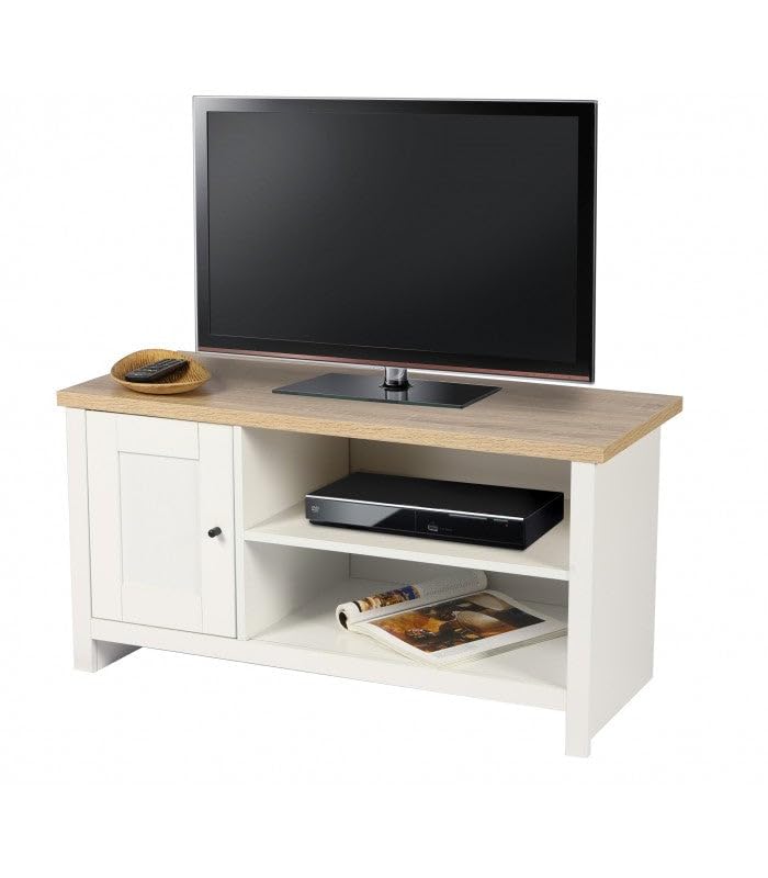 Mueble TV Virginia bajo de 95 cm estilo colonial con estante para salón actual