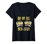 Womens Retro 80s Do or Die Bed Stuy Hip Hop Style V-Neck T-Shirt
