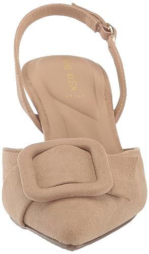 Anne Klein Womens Infinity Faux Suede Kitten Heel Slingback Heels2