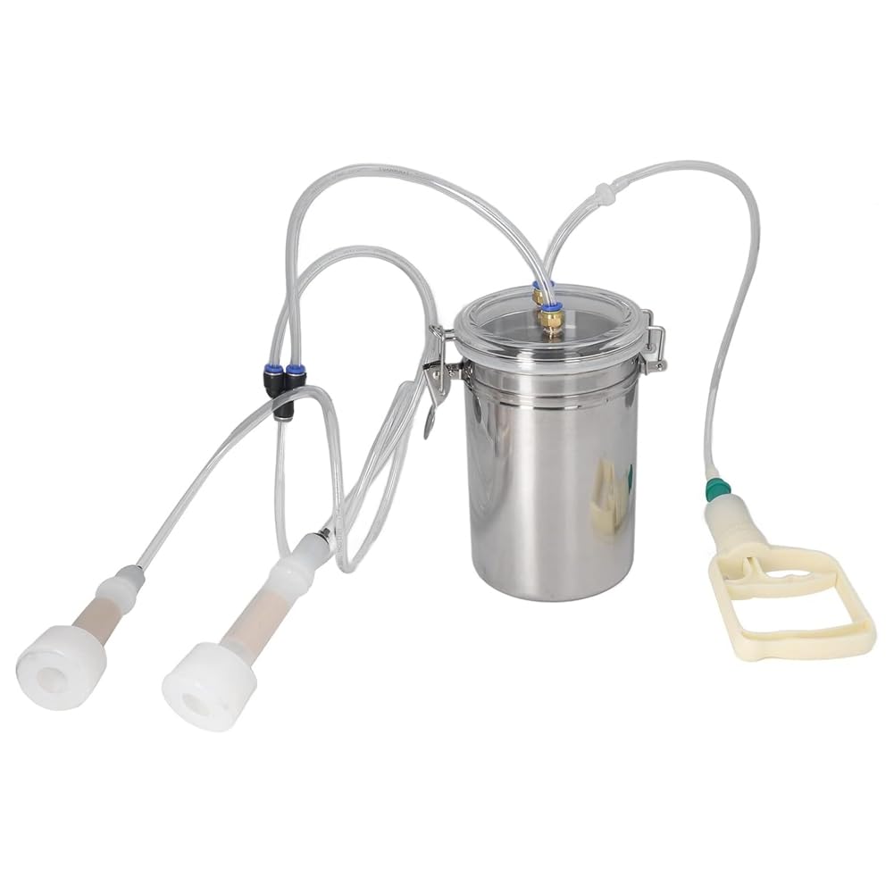ISTOVO Manual Milking Machine 2000ml Effort Saving Cow Milking Machine Cow Hand Vacuum Pump Portable Milking for Milk Plant