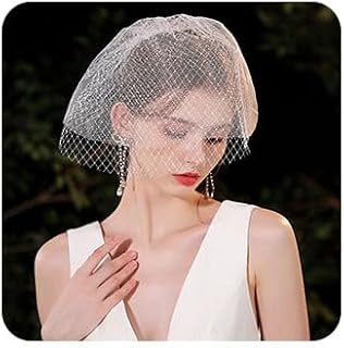 Lace Veils for Women Wedding Bird Cage Veils for Brides Birdcage Veil White With Comb Veil for Women Wedding