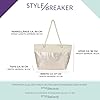 styleBREAKER Ladies XXL Grand sac de plage avec motif métallique infini et fermeture éclair, sac à bandoulière, shopper 02012347, couleur:Beige-or rose #5