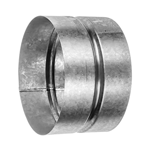 Hvac Ov Galvanized Metal Duct Connector - 6 Inch Fit - Round Ventilation Pipe Coupling And Extension - Available In Different Sizes To Suit #TOP2