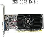 GT 610 Carte graphique informatique, 2G D3 64-bit, HDMI, VGA | Carte vidéo à profil bas, 20W Faible puissance, mise à niveau pour les anciens PC, Fonctionne pour la sortie vidéo et l'utilisation de bureau