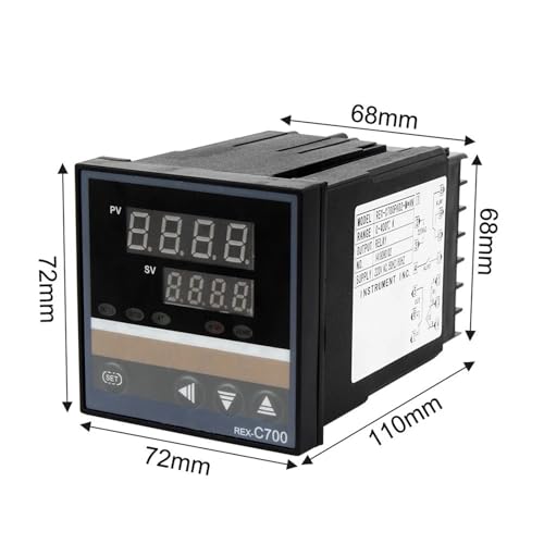 Evite variaciones térmicas con el controlador de temperatura PID REX-C100MAN inteligente de 220V 4