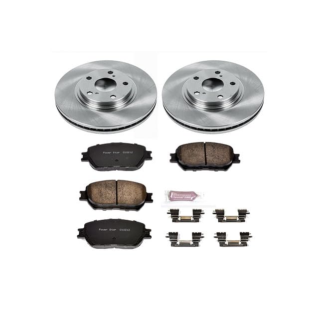 Image of PowerStop Front Brake Kit for Toyota Camry 2002-04 - Z17 Ceramic Brake Pads & Disc Rotors Replacement, KOE1143