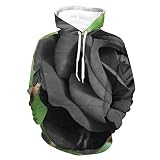 FJAUOQ Sudadera con capucha unisex para hombre y mujer, manga larga, elástica, para otoño, para viajes, deportes, Brote de flor de rosa negra, M