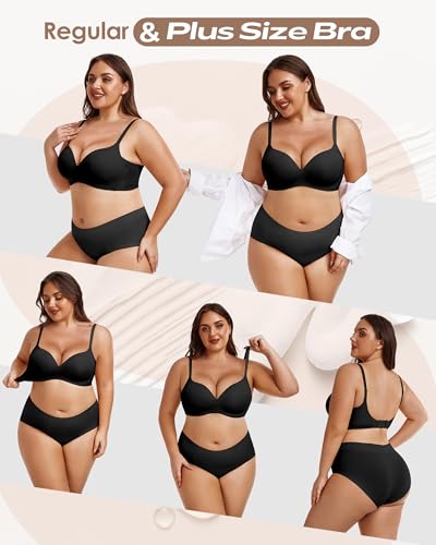 Women Wireless Bra No Underwire Fixed Molded Cup Seamless Push Up Bras for Women Soft Support Regular and Plus Size - Image 6