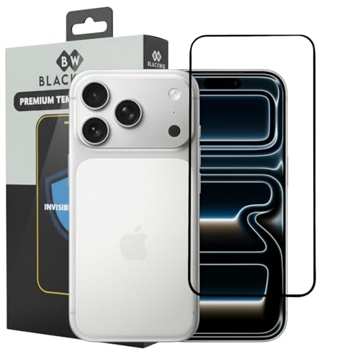 Image of Blackwik Tempered Glass Screen Protector for iPhone 17 Pro with Edge-To-Edge Protector Coverage | Easy Installation Kit (Black)