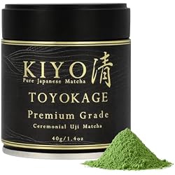 Kiyo Matcha Premium Grade Toyokage Ceremonial Uji Matcha, 40g/1.41oz | Pure Japanese First Harvest Ceremonial Grade Matcha Green Tea Powder from Uji, Japan
