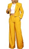 TOPGH Women's 2pcs Business Suiting Peak Collar One Button Short Blazer Ladies Office Wedding Party