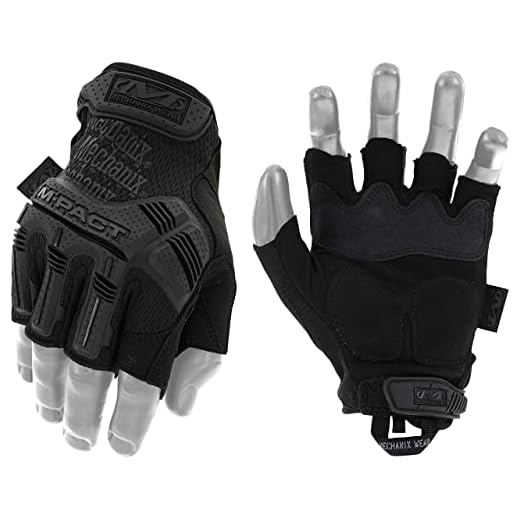 Mechanix Herren Mechanix Wear M-pact® Covert Vingerloze handschoenen (groot, volledig zwart) Fingerlose Einsatzhandschuhe, Covert, L EU