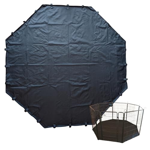 Speedwellstar - Stuoia, Tappeto, Pavimento per 8 lato extra grande Pet Pen Run base antiscivolo tappetino resistente impermeabile nero universale. Gabbia non inclusa
